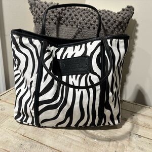 ❤️Vintage Diane Gilman Zebra Print Tote